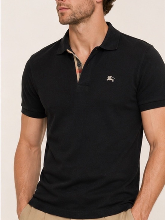 Burberry Other - Burberry Black Polo with Check Inner Placket